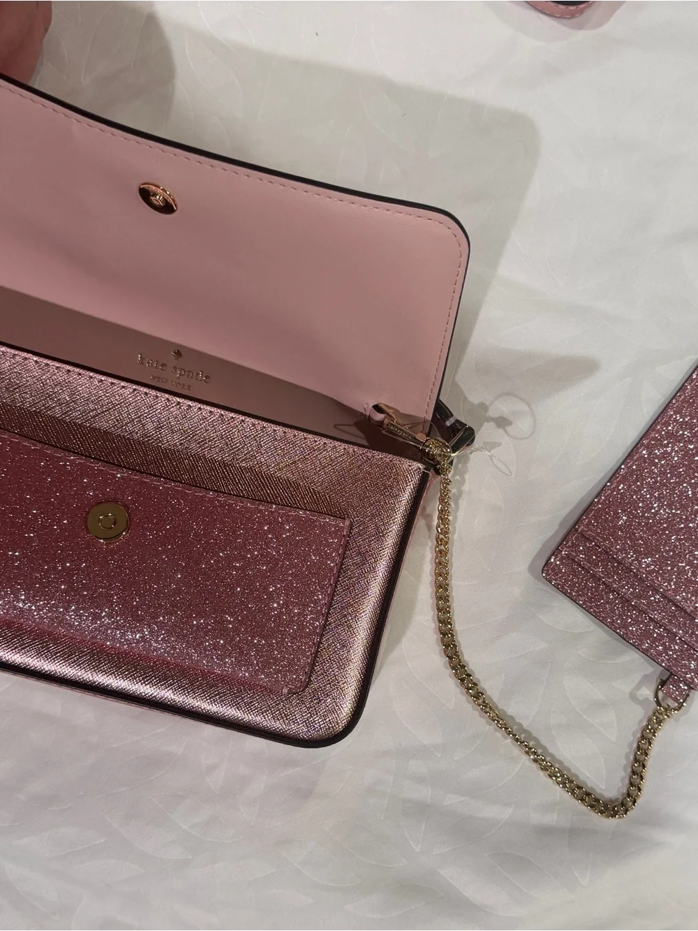 kate spade Glitter Pink Metallic Crossbody Bag